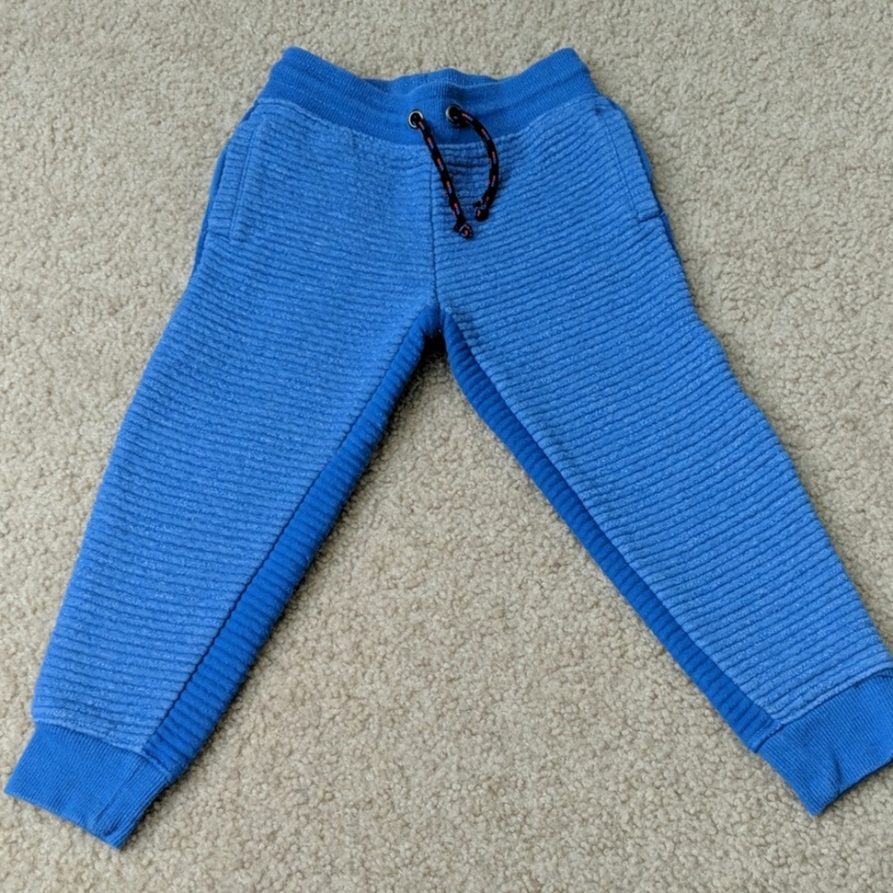 Blue Textured Joggers